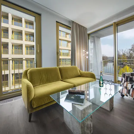 아파트호텔 Boulevard Drobnera Spa&Wellness - Restaurant Ponti - Widok Na Odre