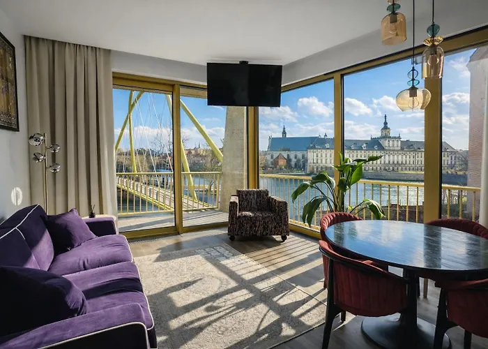 Boulevard Drobnera - Premium Z Widokiem Na Odre アパート ヴロツワフ